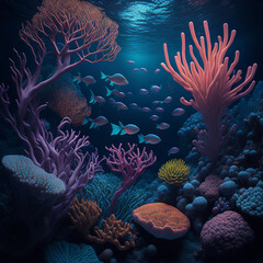 Fototapeta na wymiar Underwater,generative ai