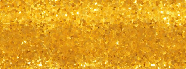 Seamless shiny gold glitter holographic foil squares background texture. Abstract golden yellow reflective mosaic tinsel sparkle tiles repeat pattern. Christmas New Years eve party flyer backdrop