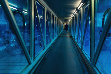 Aero bridge or Jetway at Munich International Airport