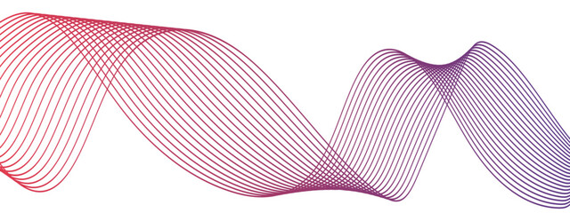 Abstract colorful wave line transparent background modern stream wave background and wave curve lines background. Vector business Illustration pattern of lines in transparent background