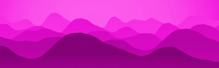 design pink mountains in the dawn digital drawn texture or background illustration - obrazy, fototapety, plakaty