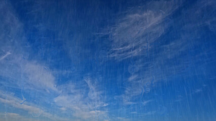 heavy rain on sky with clouds - nice weather bg - photo of nature