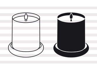 Candle SVG, Scented Candle Svg, Jar Candle Svg, Home Decor Svg, Birthday Candle Svg, Candle Bundle