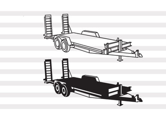 Big Tex Trailers SVG, Flatbed Semi Truck Svg, Flatbed Gooseneck Trailer Svg, Semi Cargo Trailer Bundle