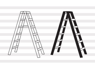 Ladder SVG, Step Ladder Svg, Wooden Ladder Svg, Firefighter Ladder Svg, Ladder Bundle,