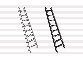 Ladder SVG, Step Ladder Svg, Wooden Ladder Svg, Firefighter Ladder Svg, Ladder Bundle,