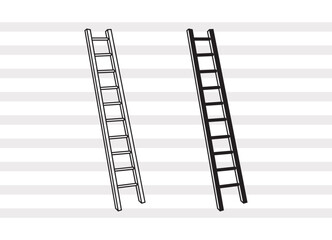 Ladder SVG, Step Ladder Svg, Wooden Ladder Svg, Firefighter Ladder Svg, Ladder Bundle,