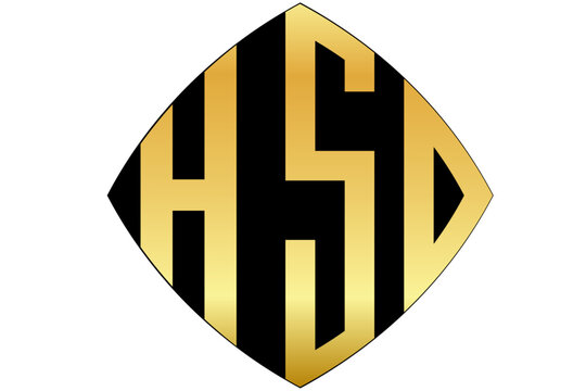 HSD, HS, SD, logo. Abstract initial monogram letter alphabet logo design