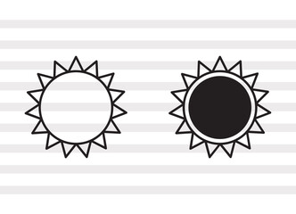 Sun SVG, Sun Silhouette, Summer Sun Svg, Sunburst Svg, Sunrise Svg, Sun Light Svg, Sun Bundle