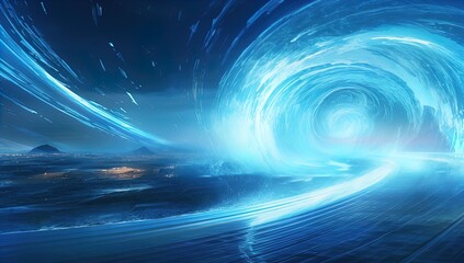 A blue energy vortex. Great for anime, backgrounds, graphic designs, fantasy, sci-fi and more. 