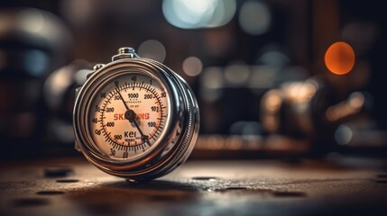 Classic Timepiece: Vintage Pocket Watch with Alarm for Countdowns and Deadlines, generative AI