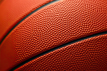 Fototapeta premium Basketball orange ball texture background, close up