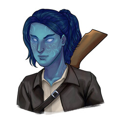 PNG transparent background fantasy character illustration. Male hunter. digital illustration.	
