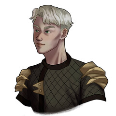 PNG transparent background fantasy character illustration. Male human aasimar king. digital illustration.	
