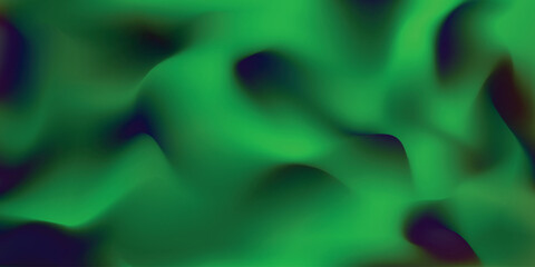 Vector.  Abstract background imitating the fusion waves. Mystical motion of swirls. Fluid green liquid. Holographic foil. 