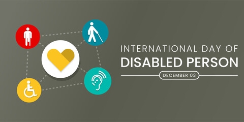 International Day of Persons with Disabilities (IDPD) is celebrated every year on 3 December. Vector illustration