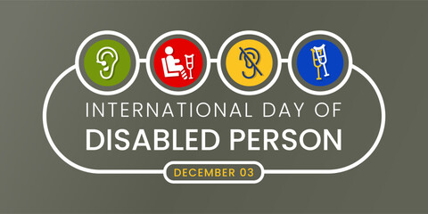 International Day of Persons with Disabilities (IDPD) is celebrated every year on 3 December. Vector illustration