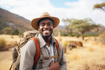 Fototapeta premium African Explorer's Odyssey: Landscapes of Dreams