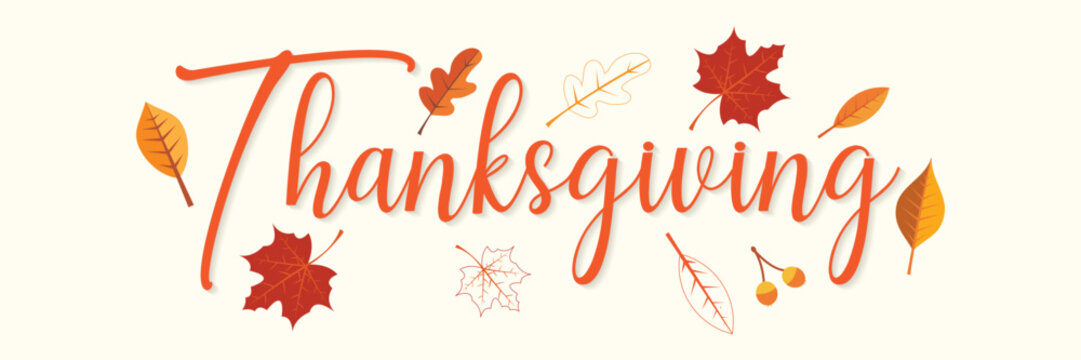 thanksgiving typography design perfect for banner, poster, templates.