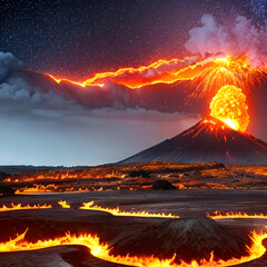 Volcanic Fury Unleashed: Lava Eruption's Destructive Power