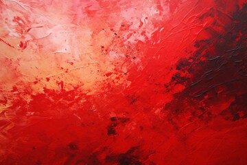 Abstract oil paint texture on canvas. Red background.