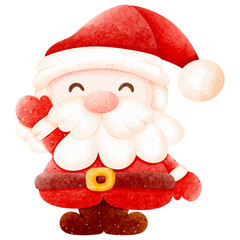 Watercolor Santa Claus illustration 