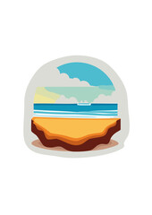 boat in the sea vector