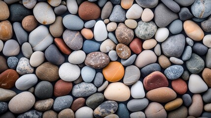 Fototapeta na wymiar Nature's Tranquility: The Beauty of Smooth Pebble Surfaces