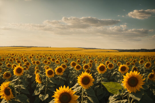 Radiant Sunflower Background