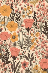 Wildflowers, Seamless pattern,generative ai