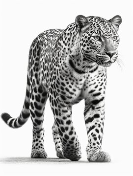 lion isolated on a white background. Generative in ai