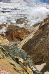 Glacier of Mutnovsky volcano
