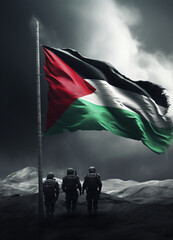 Palestinian flag, Free Palestine - AI Generated