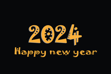Happy new year 2024 designe.