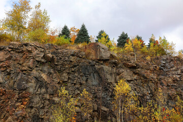 North america fall landscape eastern township Bromont-Shefford Quebec province Canada