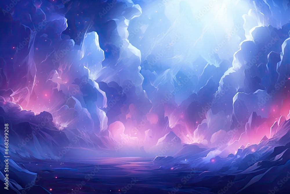 Poster glowing light effect background generative ai