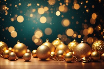Fototapeta na wymiar golden christmas balls