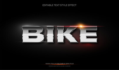 Modern Gradient silver bright color mockup text. Editable 3d text effect styles