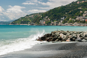 The beach of Voltri, in the western part of Genoa