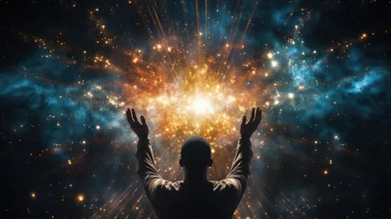 Fotobehang Spiritual awakening and enlightenment. Generative AI © Ilugram