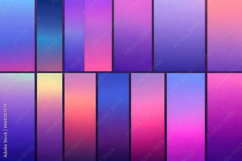Aufkleber an assortment of gradient backgrounds suitable for mobile app interfaces.