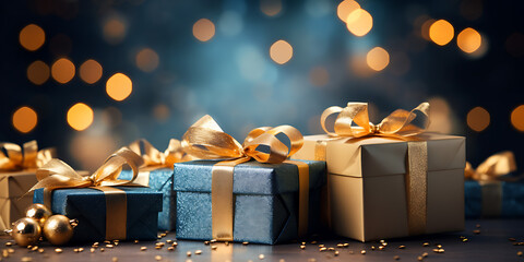 Fondos con cajas de regalos de color rojo, blanco, dorados y azules