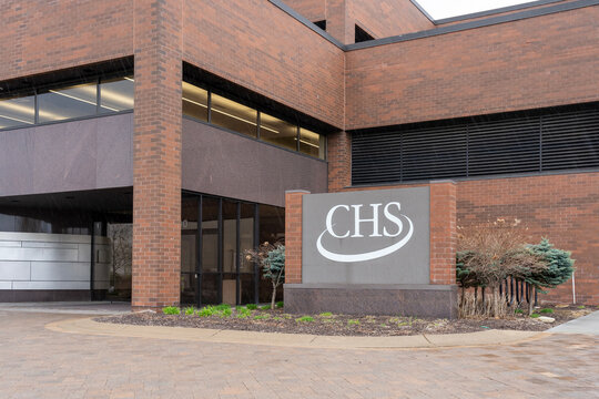 CHS headquarters in Inver Grove Heights, near St. Paul, Minnesota, USA, May 5, 2023. CHS is an American cooperative, owned by farmers, ranchers and co-ops across the U.S.