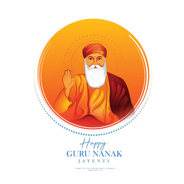 Guru nanak jayanti Gurpurab, also known as Guru Nanak's Prakash Utsav and Guru Nanak Jayanti,
Guru Nanak Jayanti festival of Sikh celebration background
