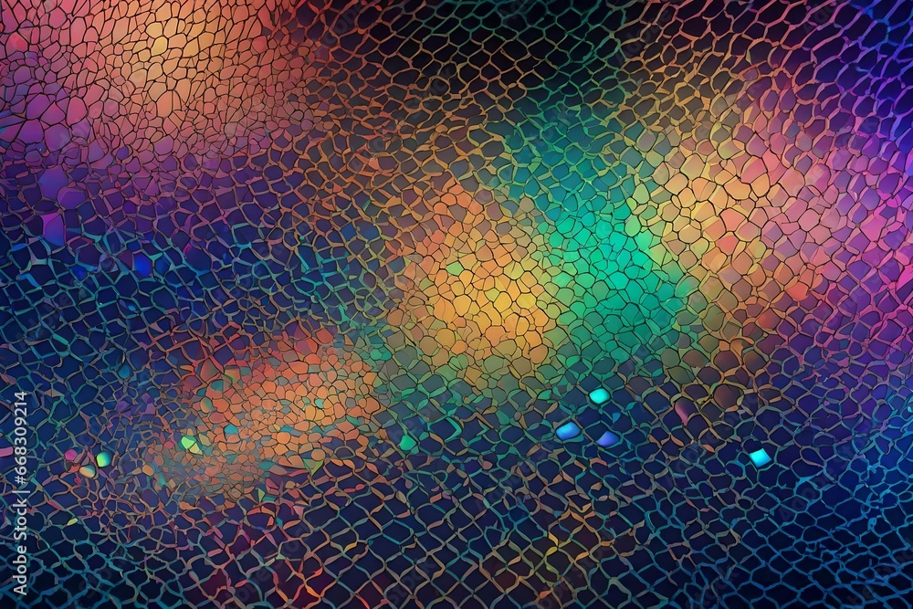 Aufkleber a holographic texture with shifting colors and patterns.