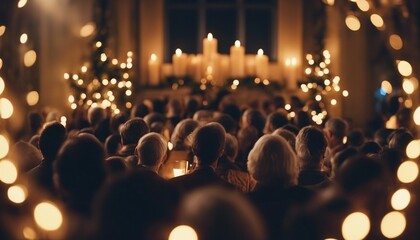Serene Midnight Mass with Rejoicing Congregation