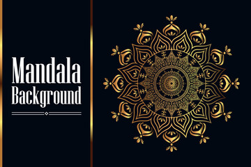 Circle Pattern Creative Luxury Ornamental Mandala, Flower Mandala with gradient color with unique Background Design in gold color vector