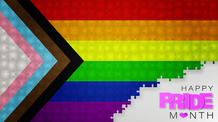 Fototapeta na wymiar Background with LGBTQ inclusive pride flag.