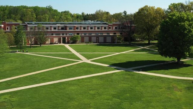 Street view of the Rider University Campus
