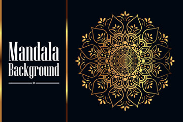 Circle Pattern Creative Luxury Ornamental Mandala, Flower Mandala with gradient color with unique Background Design in gold color vector